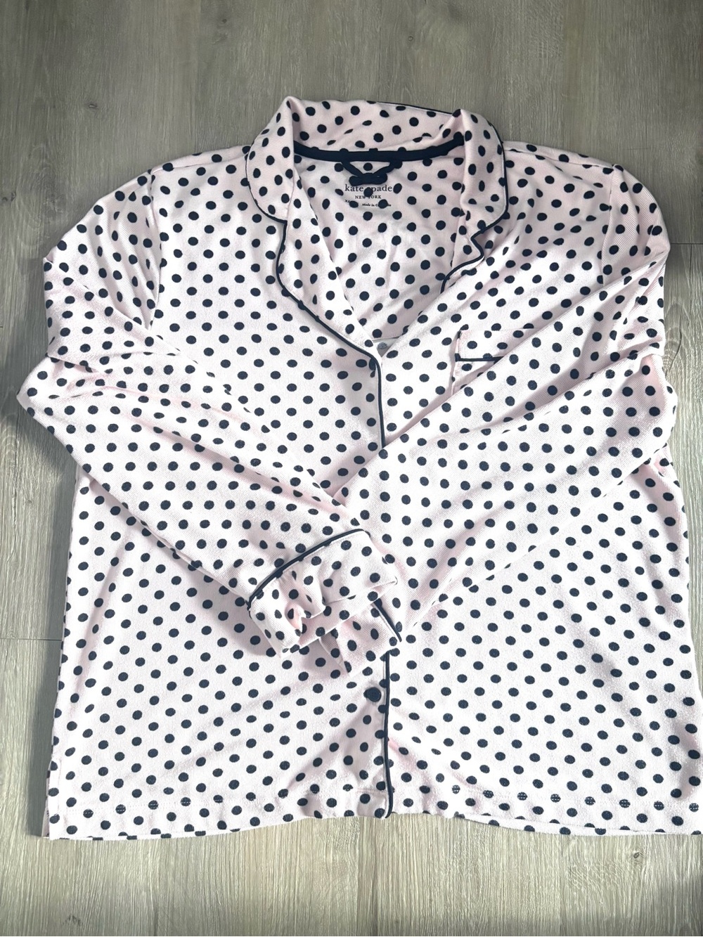 Kate Spade Lady Dot Long Sleeve Pajama Top - Picture 3 of 6